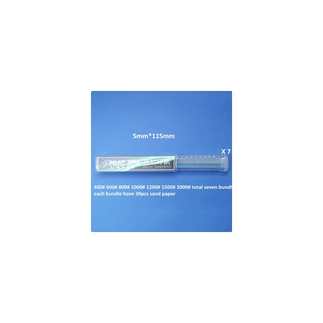 Pre-cut Sandpaper Strips - 115 x 10 mm (30 strips loaded - 600)