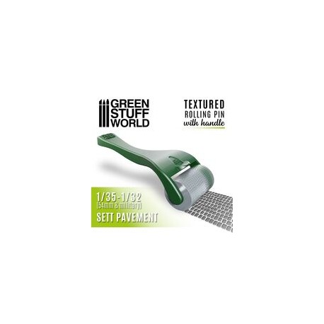 Rolling pin with Handle - Sett Pavement Small