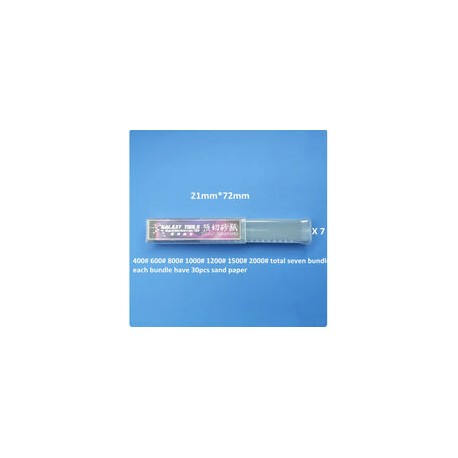 Pre-cut no residual Sticky Sandpaper 72 x 21 mm (20 strips loaded - 800)