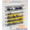 Paint Rack Narrow 6 stacks (for Tamiya / Vallejo / Mig and AK)