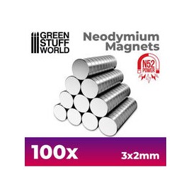 Neodymium Magnets 3x2mm - 100 Units (N52)