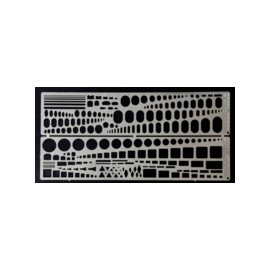 Templates set stencils Airplanes