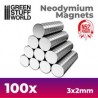 Neodymium Magnets 3x2mm - 100 Units (N35)