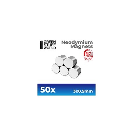 Neodymium Magnets 5x2mm - 50 units (N52)