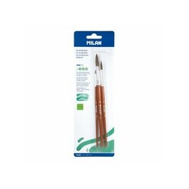 Blister pack 3 round brushes (natural + synthetic) 101 series nº 2, 8 and 12